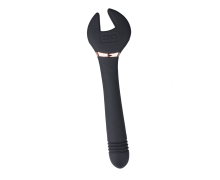 Двусторонний вибратор в форме гаечного ключа Key Control Massager Wand, черный