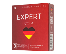 Черные презервативы с ароматом Колы Expert Cola, 3 шт.