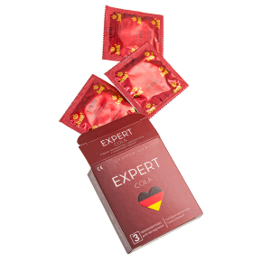 Черные презервативы с ароматом Колы Expert Cola, 3 шт.