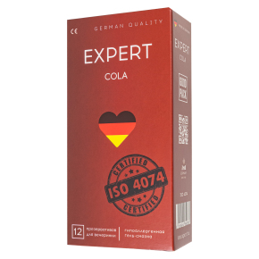 Черные презервативы с ароматом Колы Expert Cola, 12 шт.