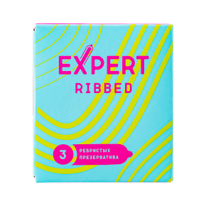 Ребристые презервативы Expert Ribbed, 3 шт.