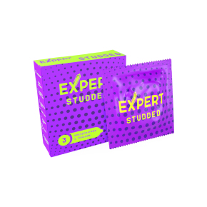 Облегающие презервативы с точками Expert Studded, 3 шт.