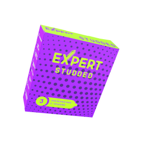 Облегающие презервативы с точками Expert Studded, 3 шт.