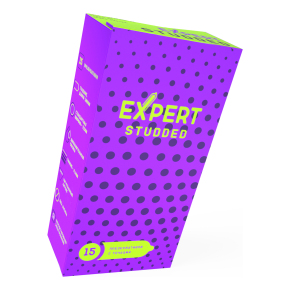 Облегающие презервативы с точками Expert Studded, 15 шт.