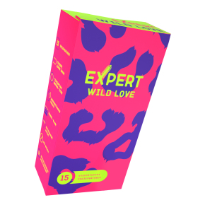 Презервативы ребристые с точками Expert Wild Love, 15 шт.