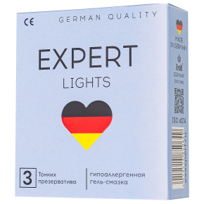 Тонкие презервативы Expert Lights, 3 шт.