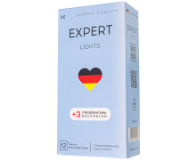 Тонкие презервативы Expert Lights, 12 шт. + 3 шт. бесплатно