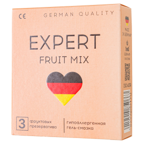 Фруктовые ароматизированные презервативы Expert Fruit Mix, 3 шт.