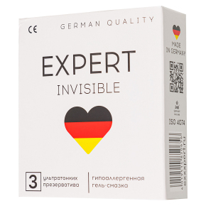 Тонкие презервативы Expert Invisible, 3 шт.