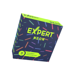 Светящиеся в темноте презервативы Expert Neon, 3 шт.