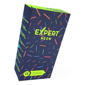 Светящиеся в темноте презервативы Expert Neon, 15 шт.