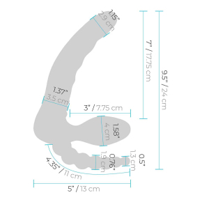 Безремневой страпон с дистанционным управлением 7in Remote Control Strapless