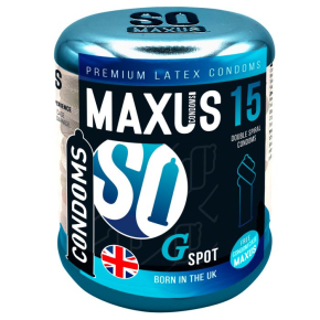 Презервативы с двойной спиралью Maxus G Spot, 15 шт