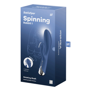 Вибратор-кролик с ротацией Satisfyer Spinning Rabbit 1, синий