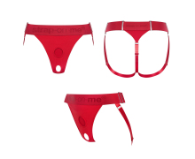 Трусики для фиксации насадок Harness Lingerie Unique, красные