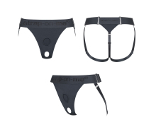 Трусики для фиксации насадок Harness Lingerie Unique, серые