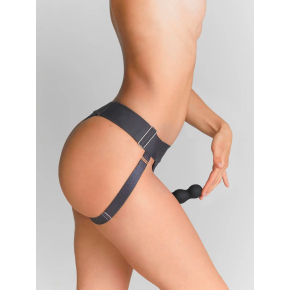 Трусики для фиксации насадок Strap-on-me Unique Lingerie Harness, серые
