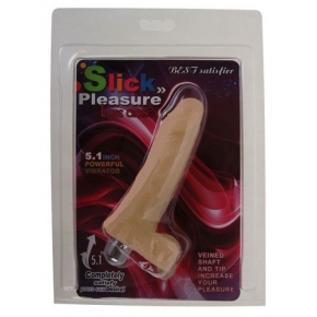 Baile Slick Pleasure, телесный — мини-вибратор, 12.5×3 см