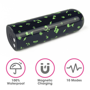 Мини-вибратор Rechargeable Glow-in-the-dark Music Massager