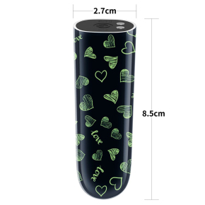 Мини-вибратор Rechargeable Glow-in-the-dark Heart Massager